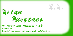 milan musztacs business card