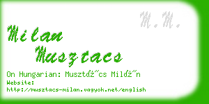 milan musztacs business card